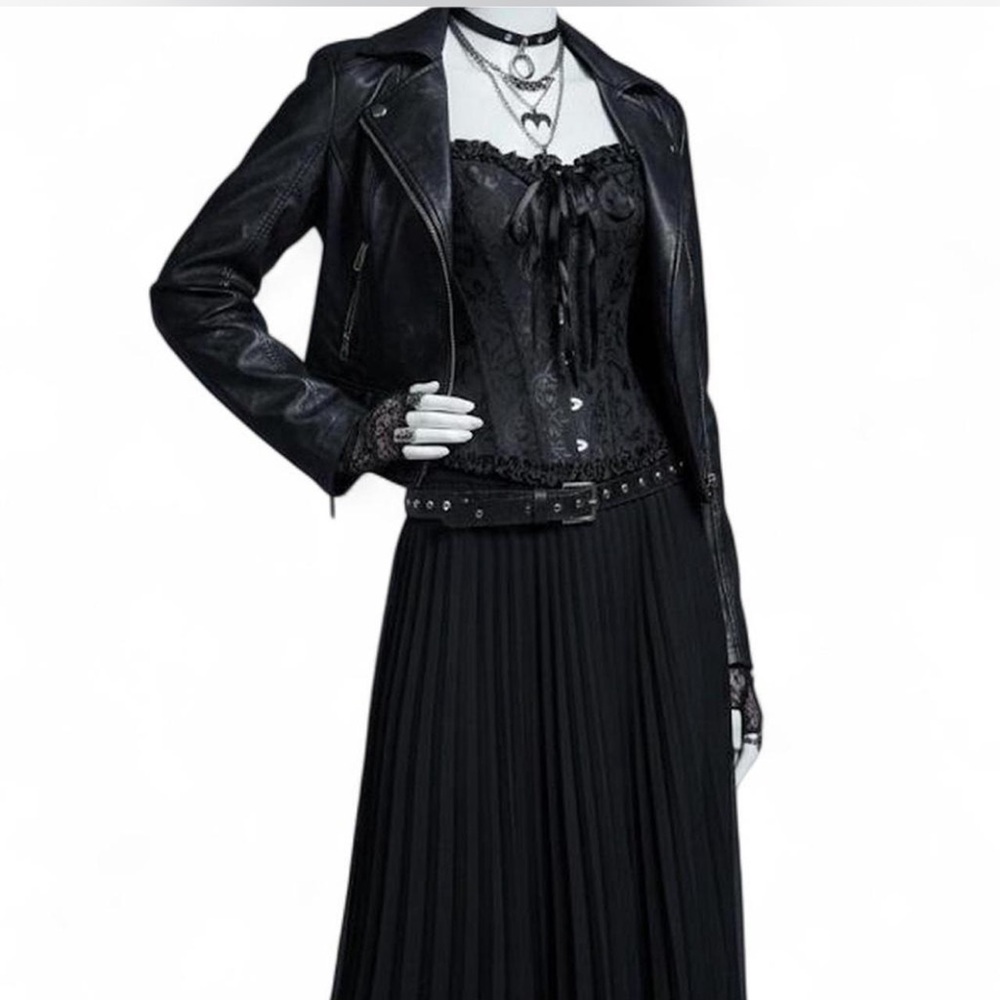 Elegant Black Corset with Lace Details